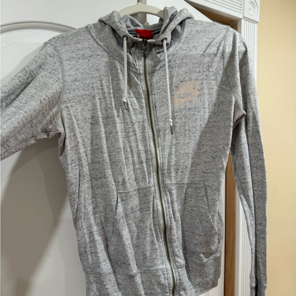 Nike Heather Gray Full-Zip Hoodie